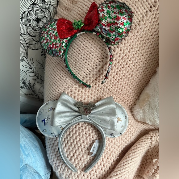Disney Mickey Mouse Headbands- Silver LOUNGEFLY Anniversary Edition - Picture 1 of 5